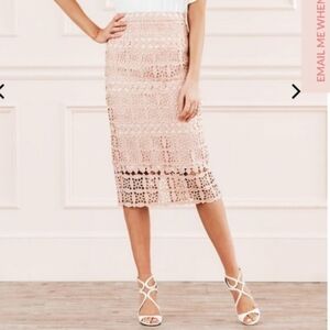 Rachel Parcell Stunning Floral Embroidery Skirt Size S